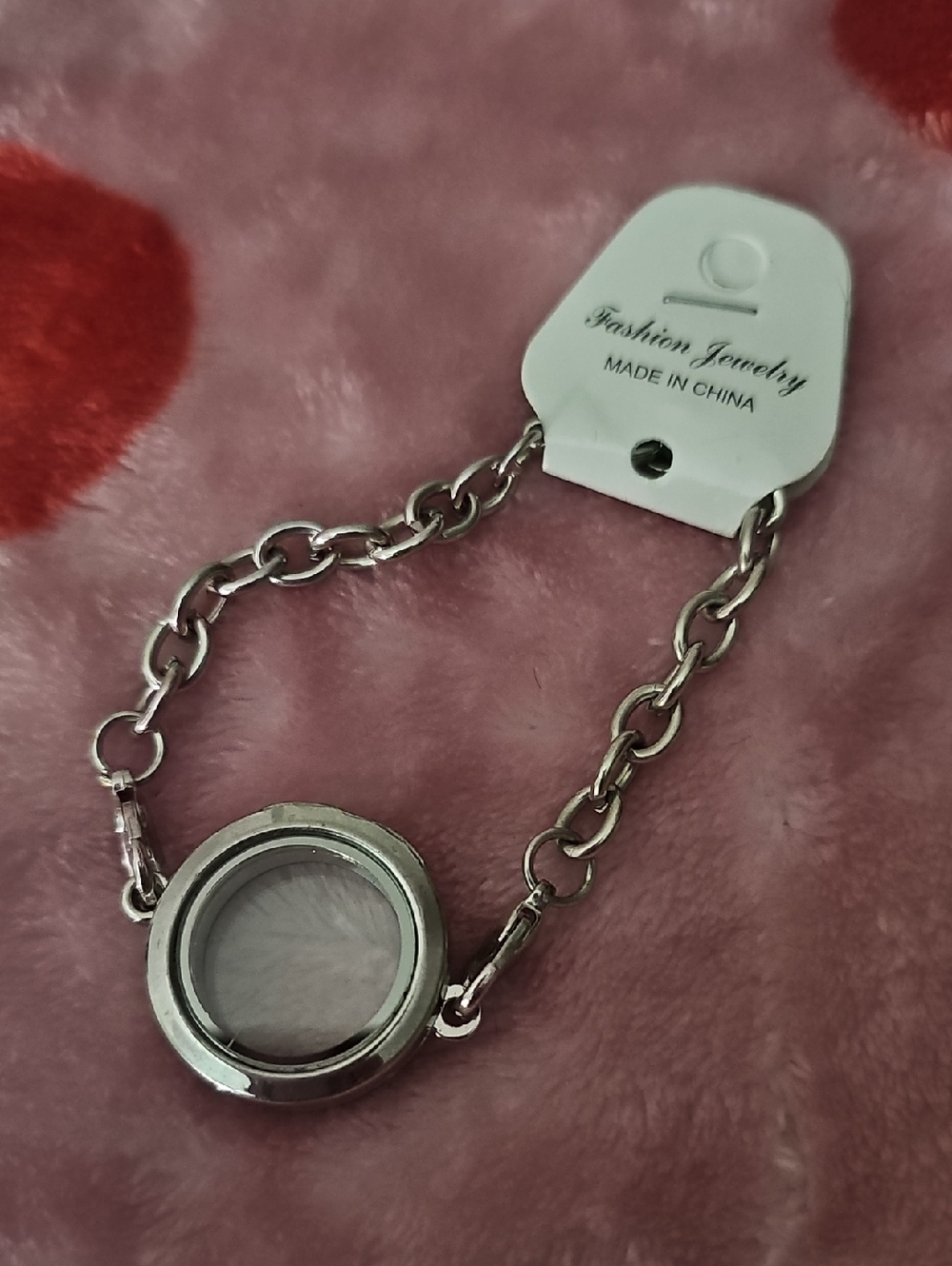 Fashion Jewelry Silver Round Locket Chain Bracelet